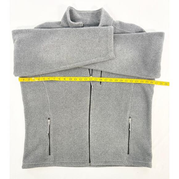 Vintage Gray Black LL Bean Classic Fleece Jacket Mens XL Tall Full Zip Outdoor - Picture 7 of 13